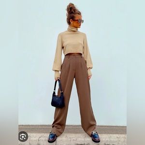 Princess Polly Brown Wideleg Pants